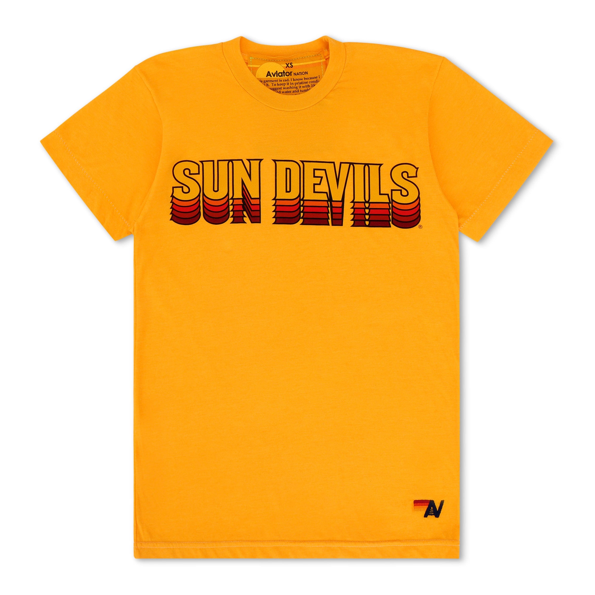 ASU SUN DEVILS CREW TEE SHIRT - GOLD - Image 3