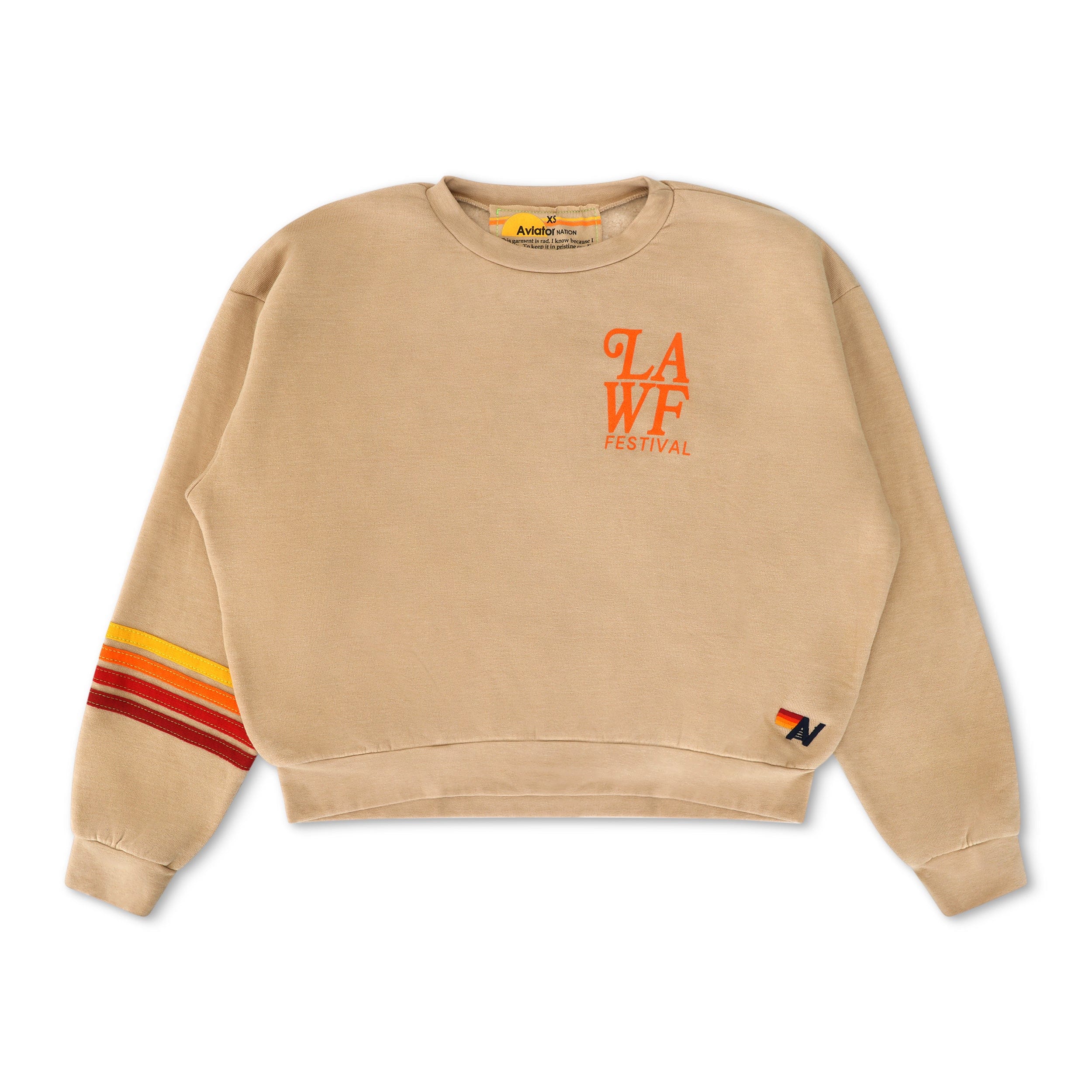 LOS ANGELES WINE & FOOD 2025 CREW SWEATSHIRT RELAXED - SAND - Image 5