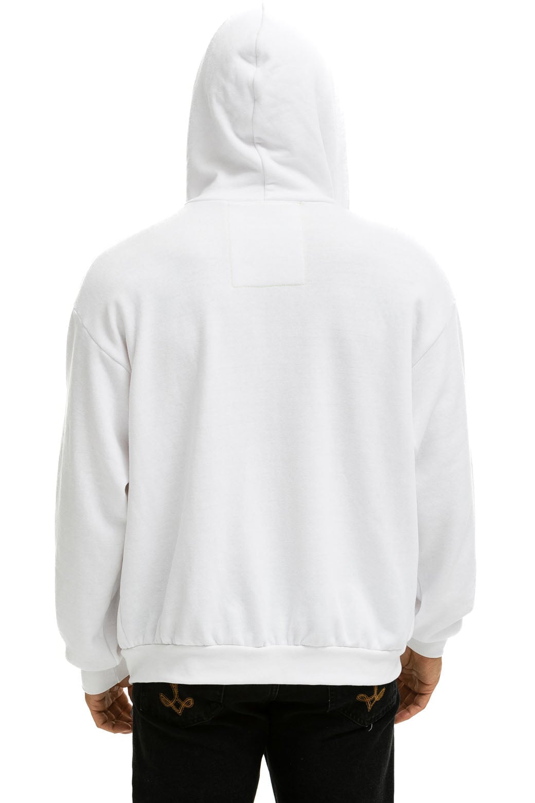 5 STRIPE RELAXED ZIP HOODIE - WHITE 2 - Image 8
