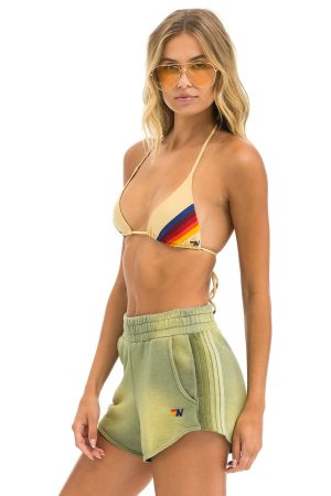 5 STRIPE POCKET CLUB SHORTS - FADED ARMY