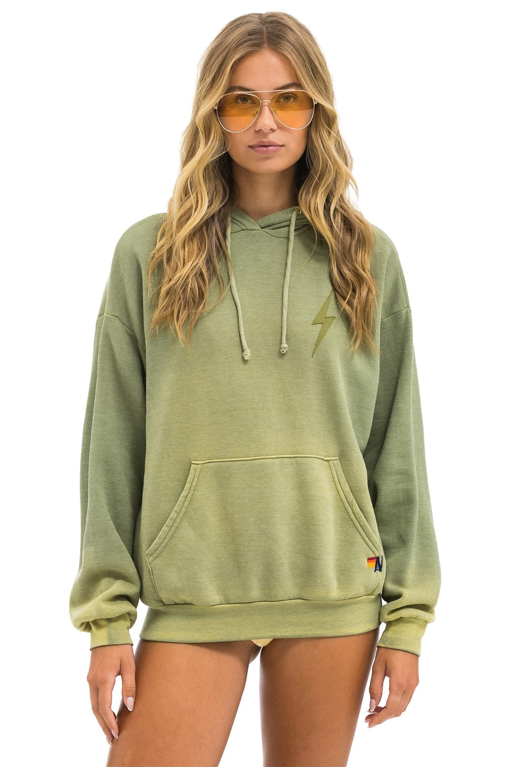 BOLT STITCH 2 RELAXED PULLOVER HOODIE - FADED ARMY - Image 3
