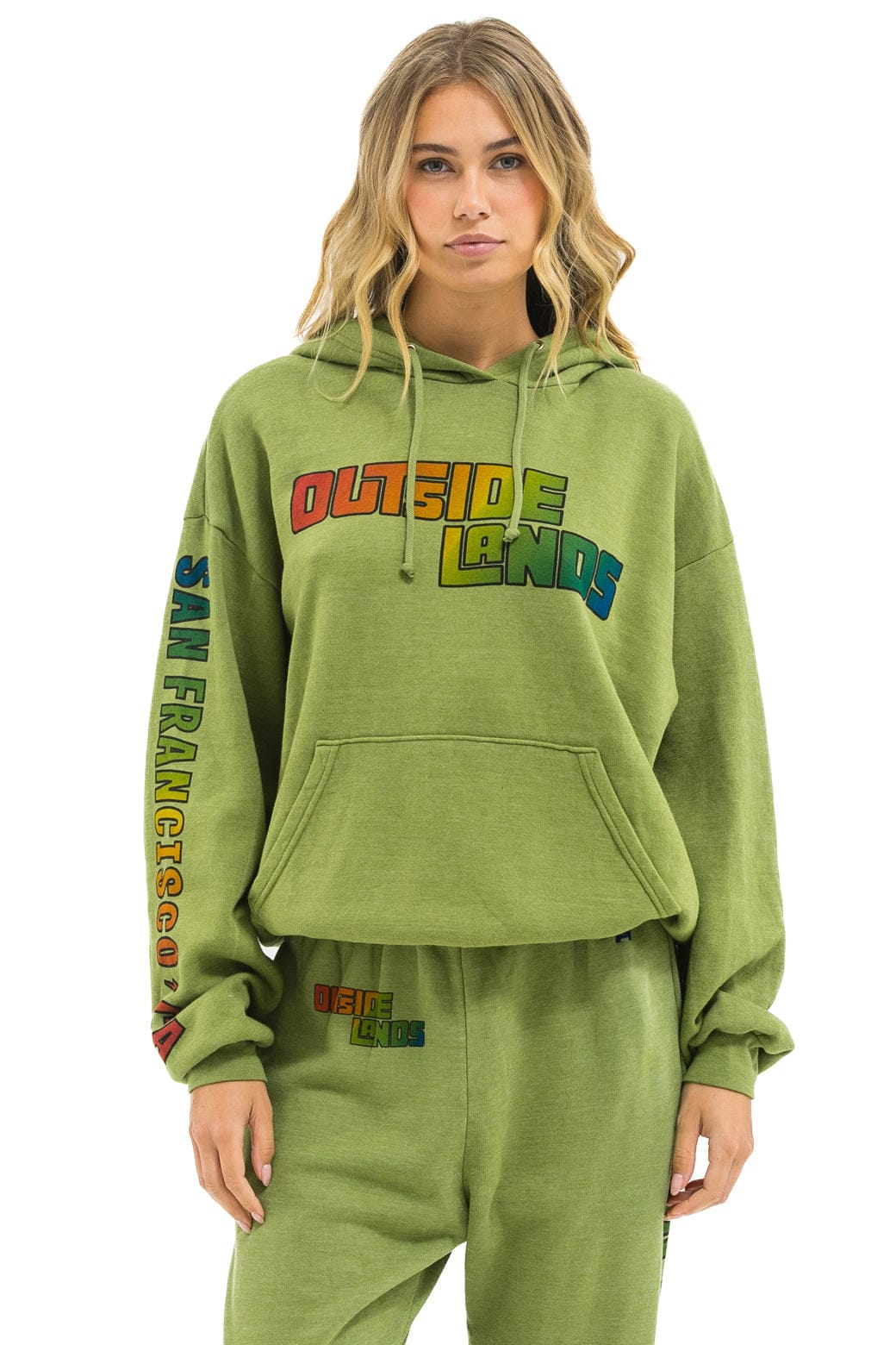 OUTSIDE LANDS 2025 RELAXED PULLOVER HOODIE - JUNGLE GREEN - Image 3