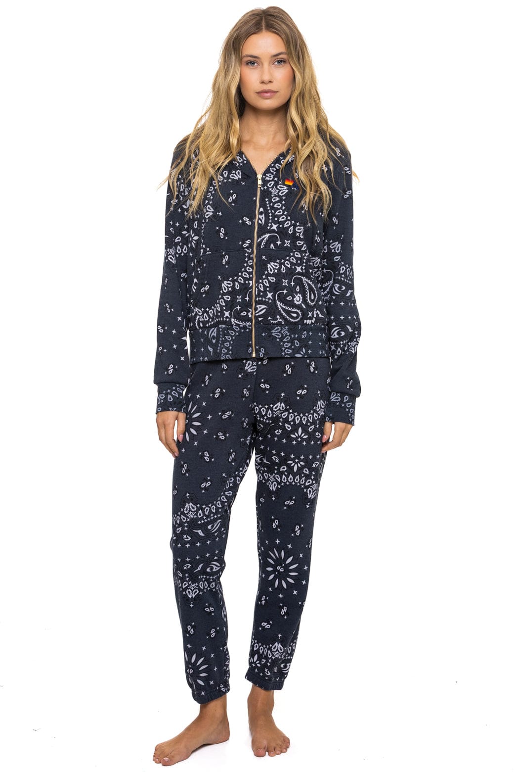 BANDANA ZIP HOODIE - CHARCOAL - Image 10