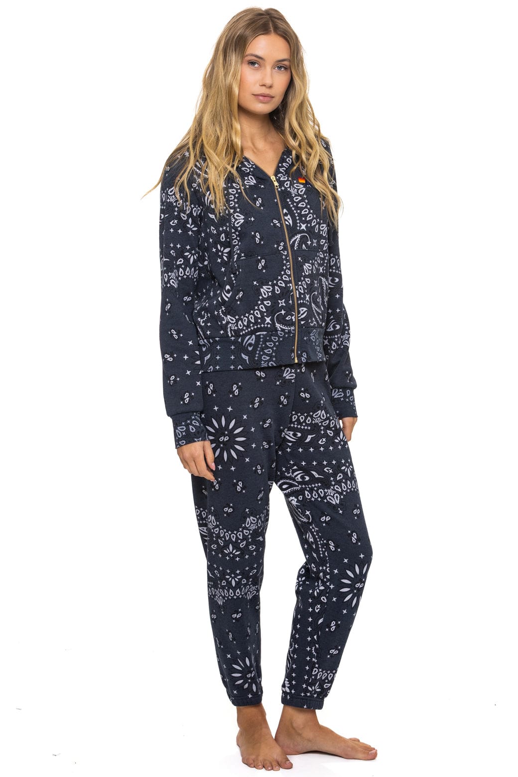 BANDANA ZIP HOODIE - CHARCOAL - Image 11