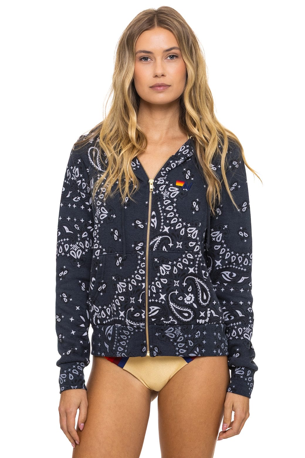 BANDANA ZIP HOODIE - CHARCOAL - Image 5