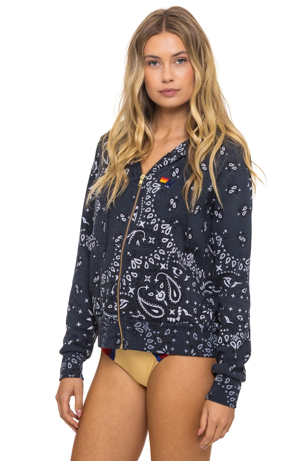 BANDANA ZIP HOODIE - CHARCOAL - Image 3