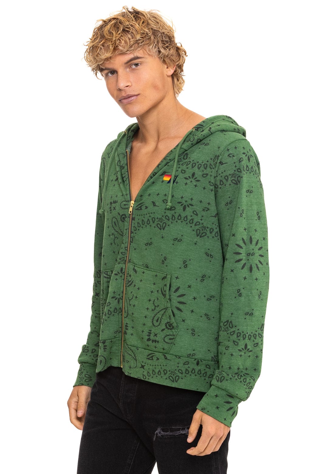 BANDANA ZIP HOODIE - PALM - Image 4