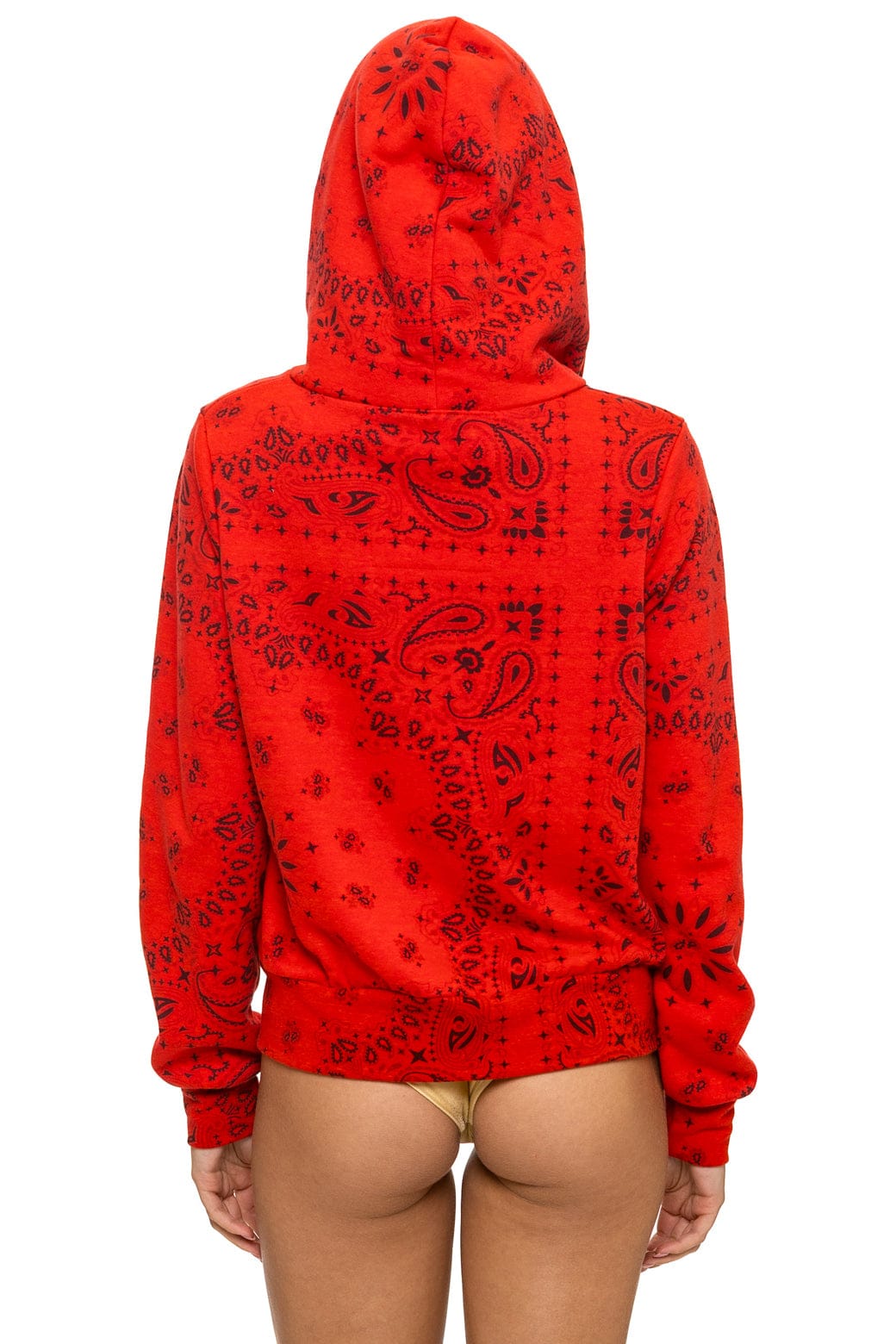 BANDANA ZIP HOODIE - RED - Image 9
