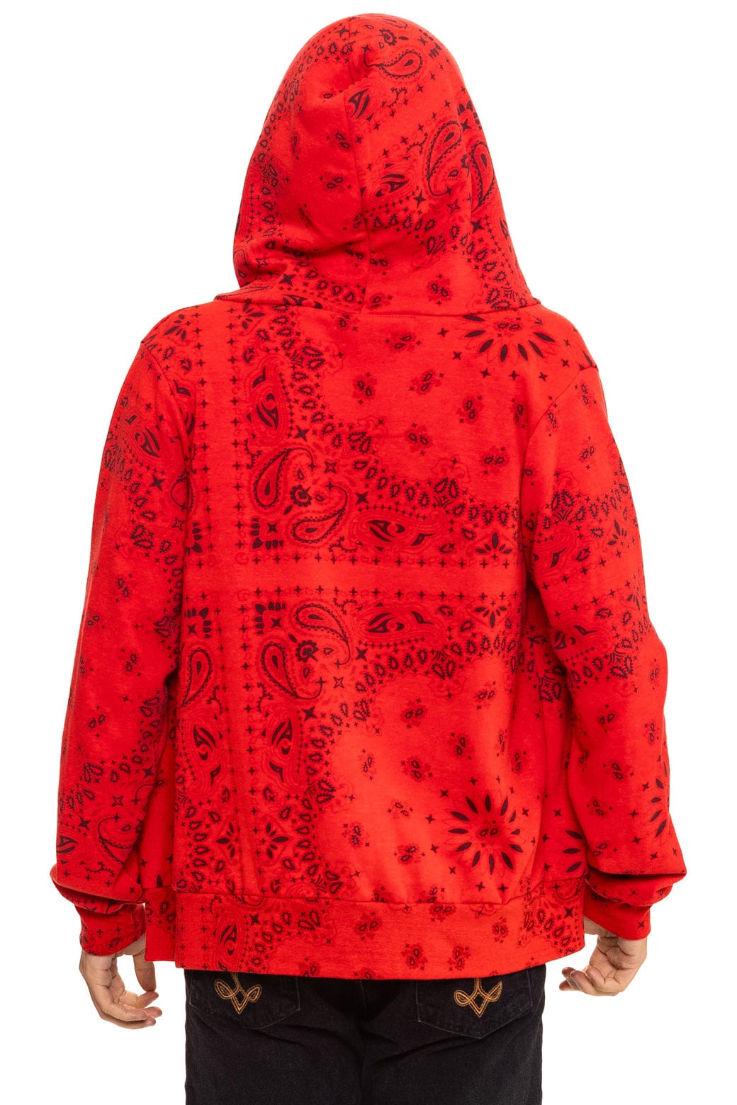 BANDANA ZIP HOODIE - RED - Image 10