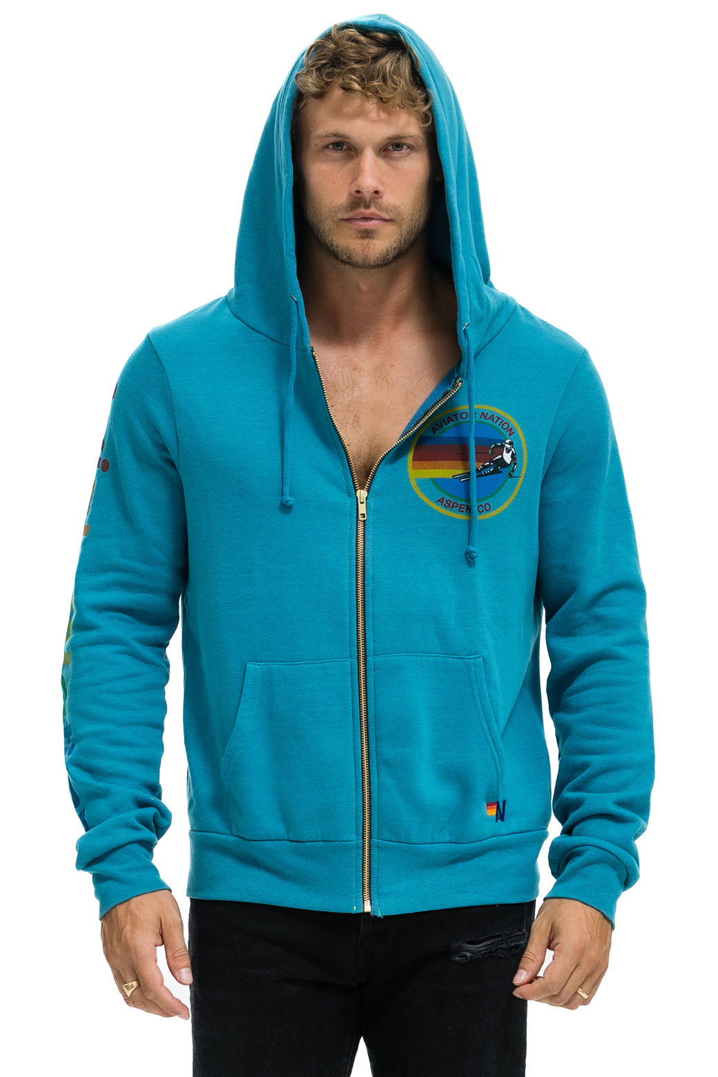 AVIATOR NATION ASPEN HOODIE - TEAL - Image 2