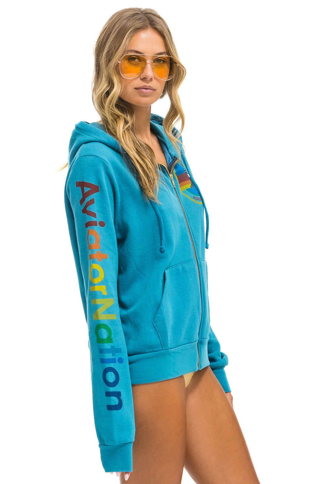 AVIATOR NATION ASPEN HOODIE - TEAL - Image 3