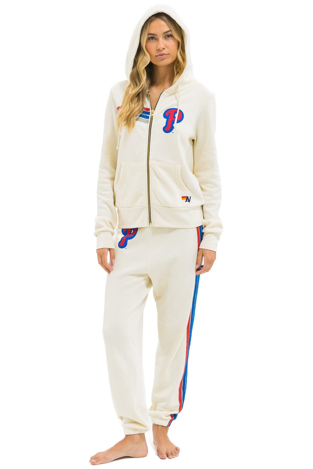 PHILLIES 5 STRIPE SWEATPANTS - VINTAGE WHITE // USA - Image 5