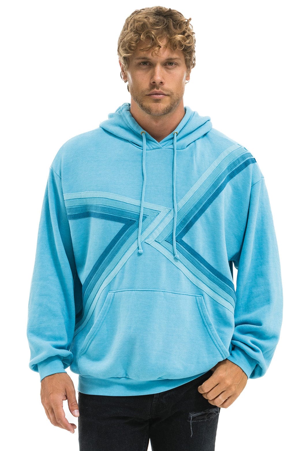 BLAZE PULLOVER HOODIE RELAXED - AQUA // AQUA - Image 2