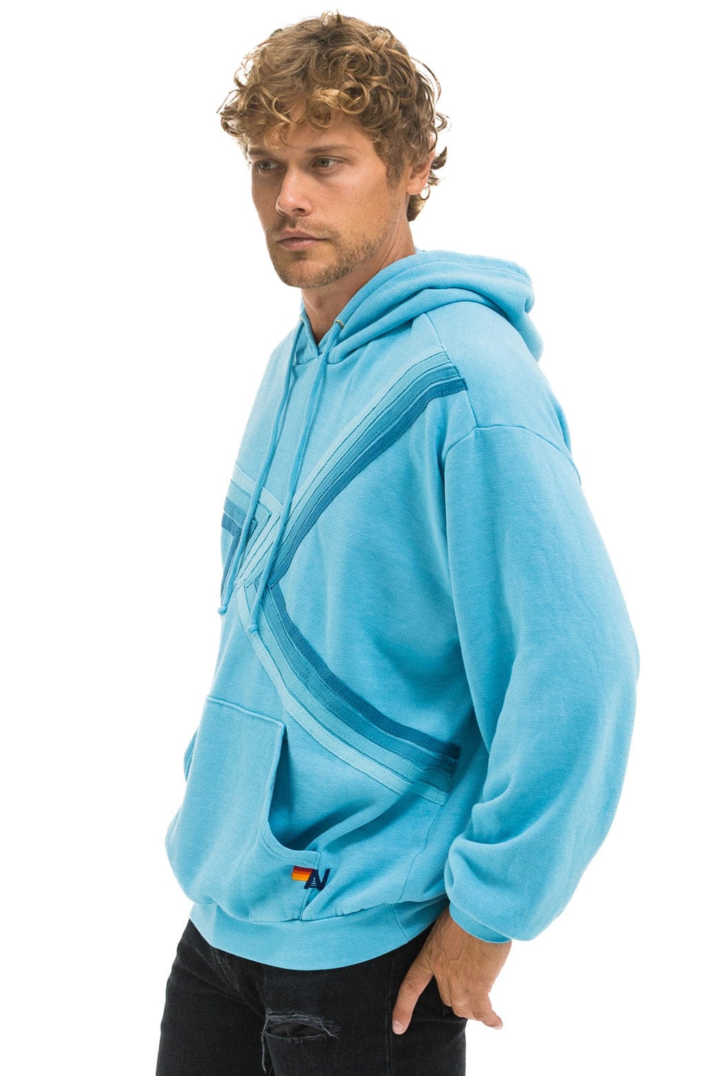BLAZE PULLOVER HOODIE RELAXED - AQUA // AQUA - Image 4