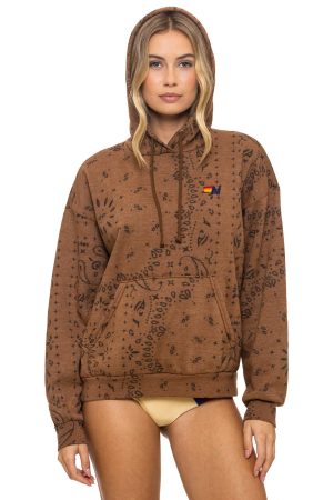 BANDANA  RELAXED PULLOVER HOODIE - CINNAMON