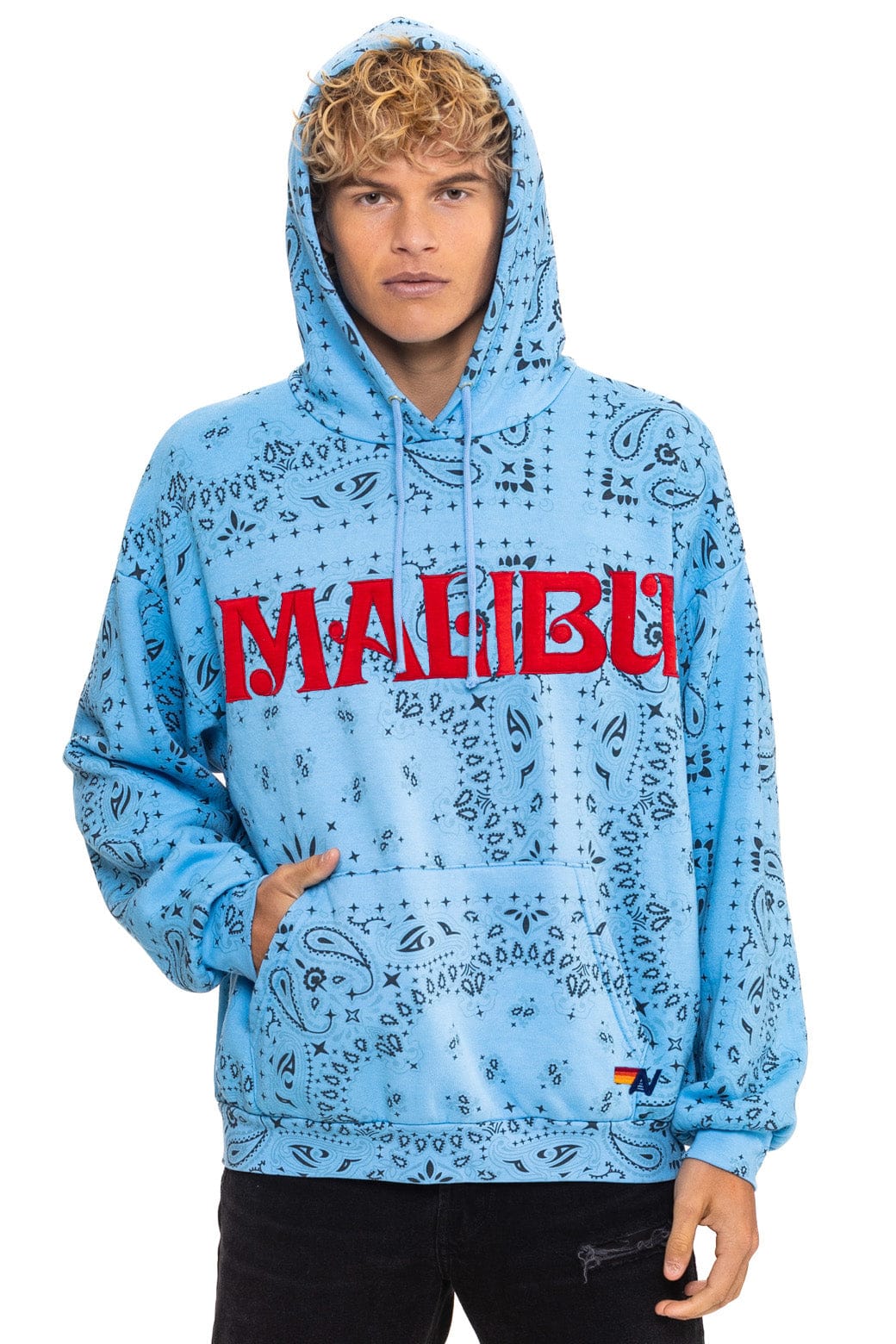 BANDANA MALIBU RELAXED PULLOVER HOODIE - SKY - Image 2
