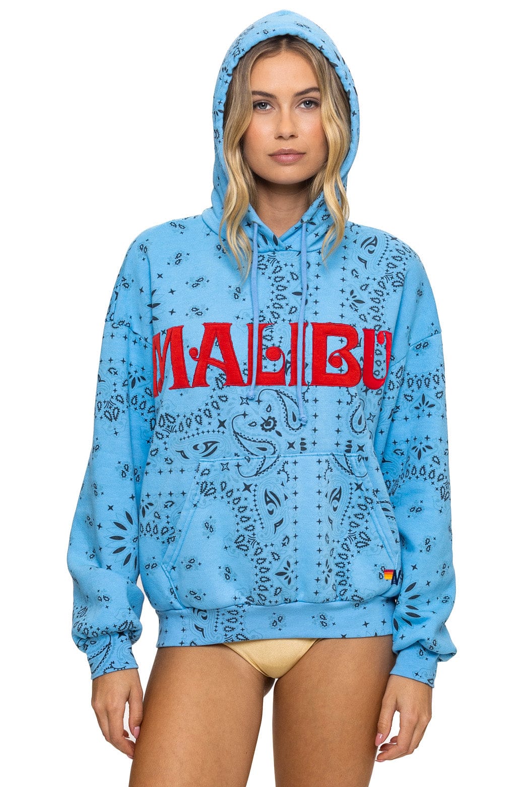 BANDANA MALIBU RELAXED PULLOVER HOODIE - SKY