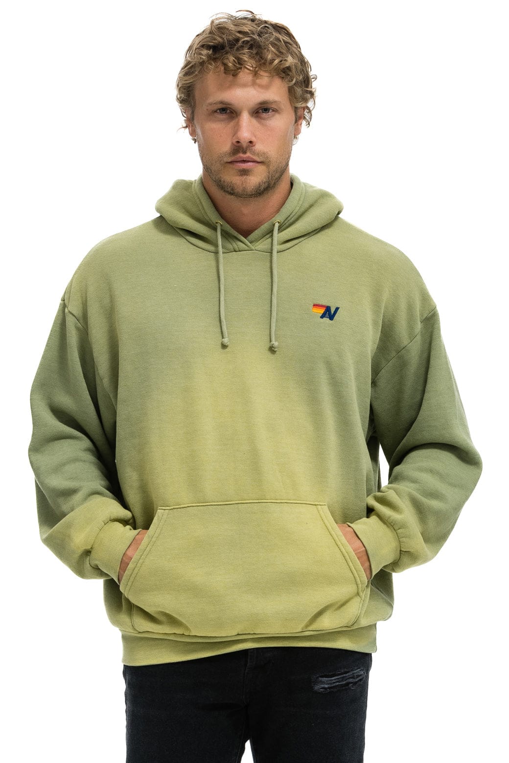 ESSENTIAL RELAXED PULLOVER HOODIE - FADED ARMY - Image 4