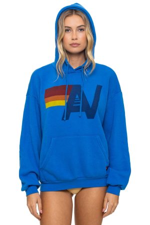 LOGO PULLOVER RELAXED HOODIE - ADVENTURE BLUE