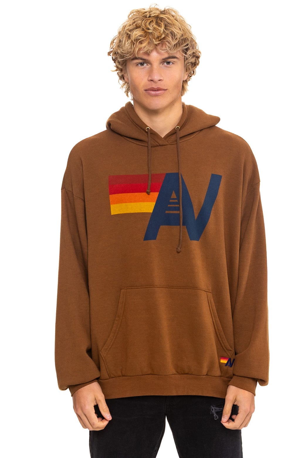 LOGO PULLOVER RELAXED HOODIE - CINNAMON - Image 6