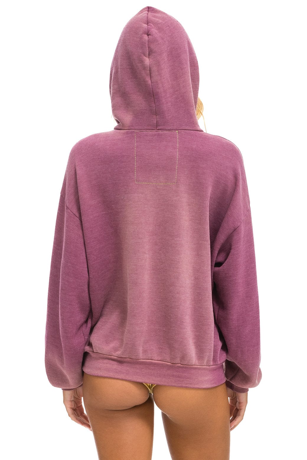 BOLT BULLSEYE PATCH PULLOVER RELAXED HOODIE - FADED BERRY - Image 9
