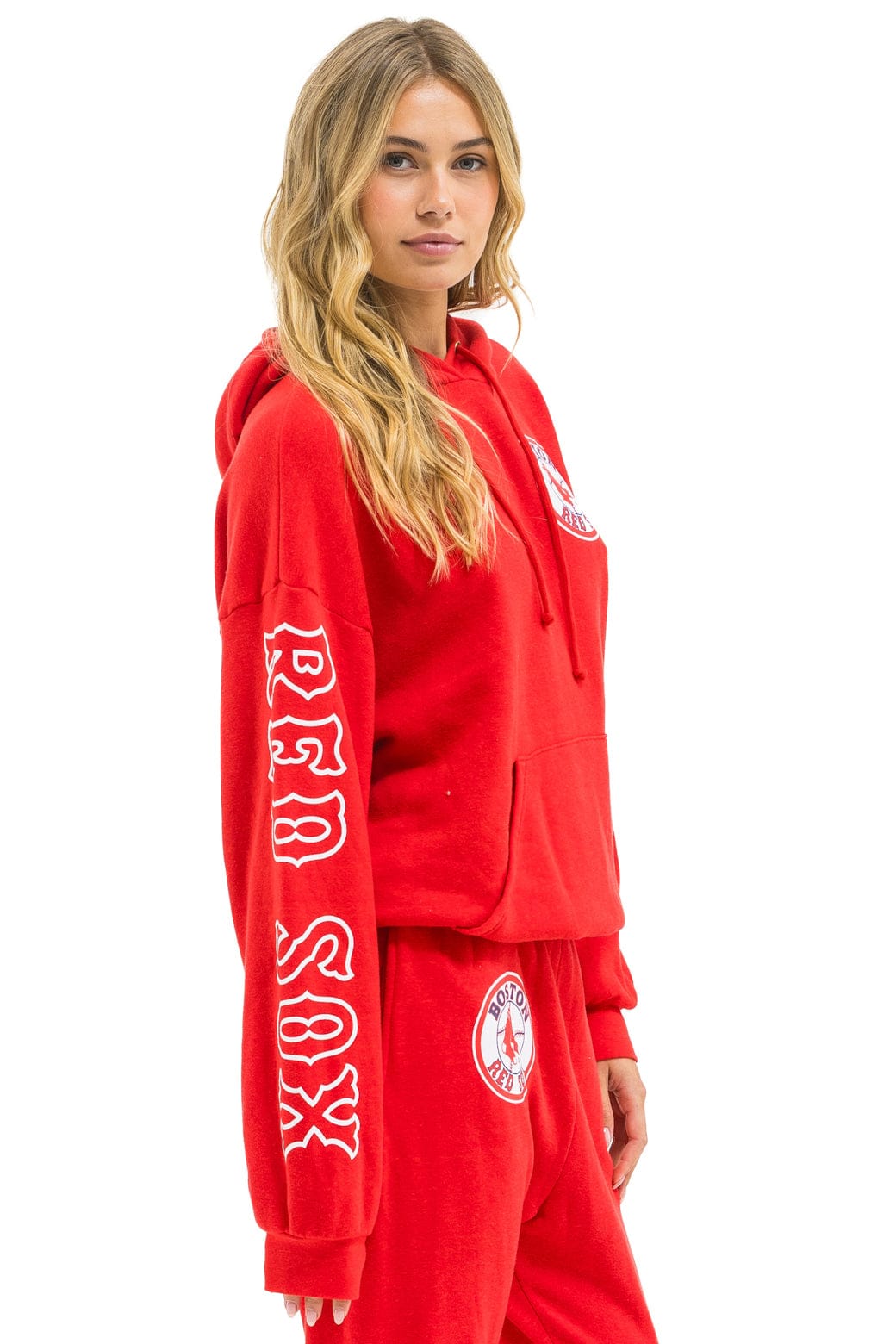 RED SOX RELAXED PULLOVER HOODIE - RED - Image 3