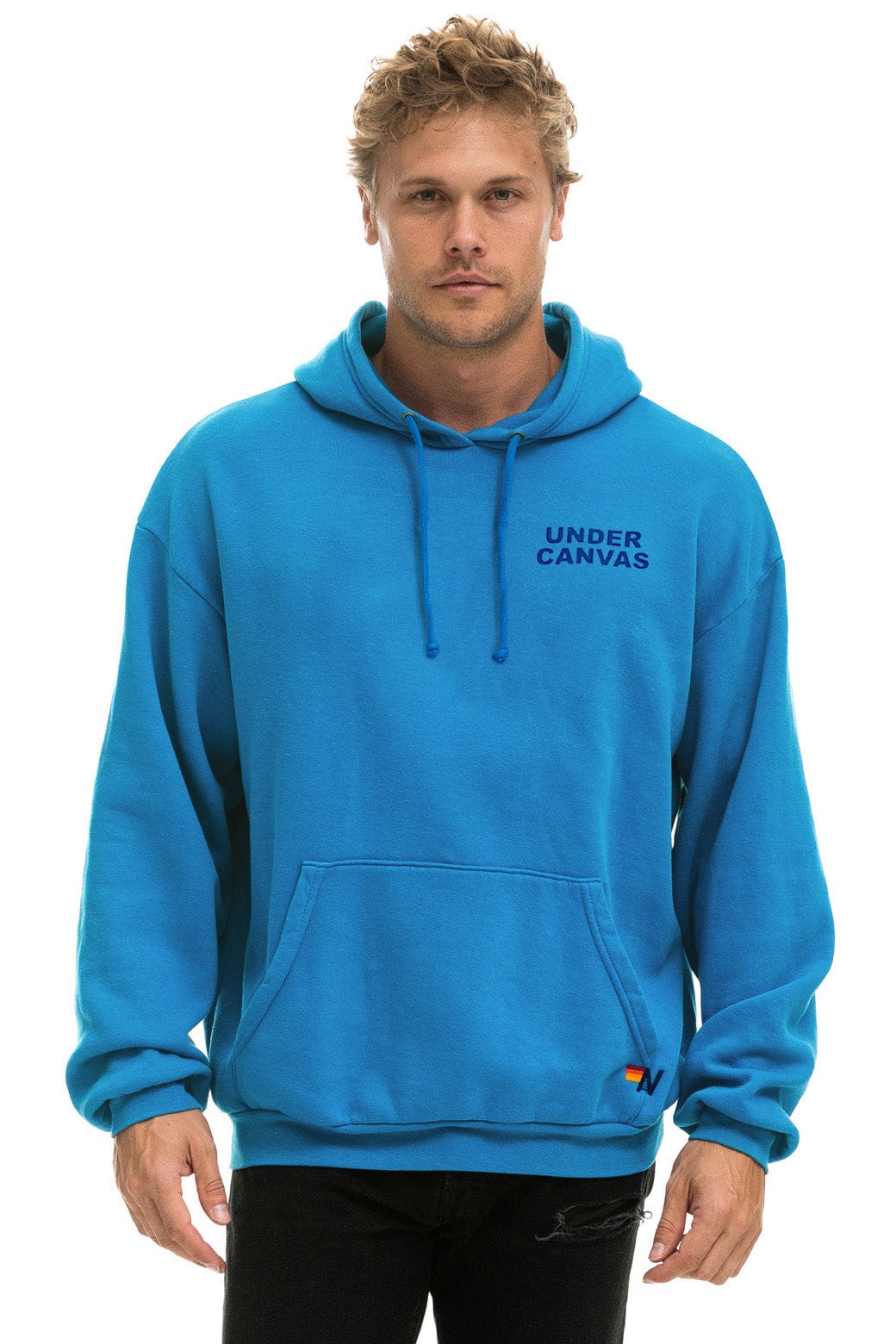 UNDER CANVAS RELAXED PULLOVER HOODIE - COBALT - Image 3