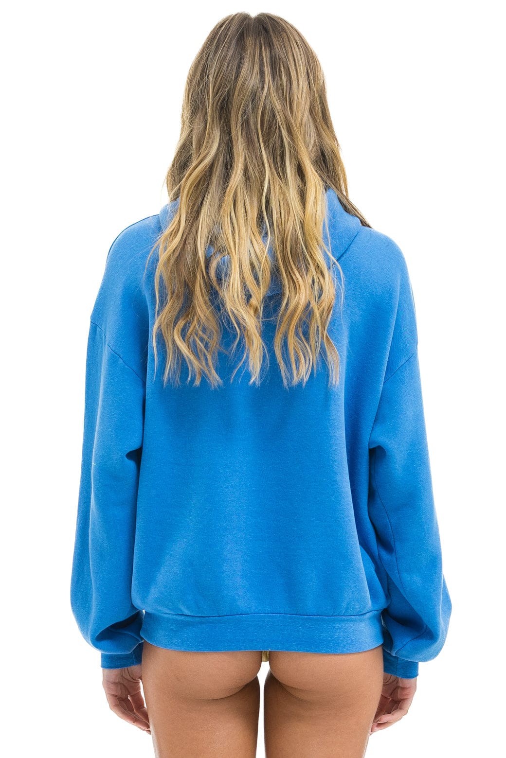 CROSS STRIPE RELAXED PULLOVER HOODIE - COBALT / BLUE - Image 6