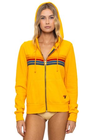 5 STRIPE HOODIE - GOLD