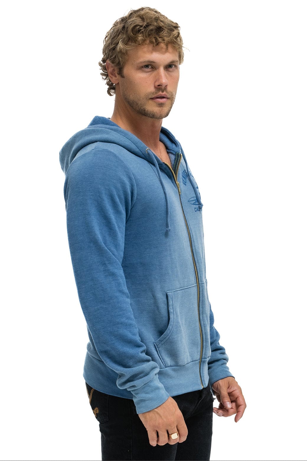VENICE SURFER ZIP HOODIE - FADED WATER - Image 4