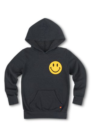 KID'S SMILEY 2 PULLOVER HOODIE - CHARCOAL