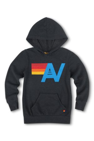 KID'S LOGO  PULLOVER HOODIE - CHARCOAL
