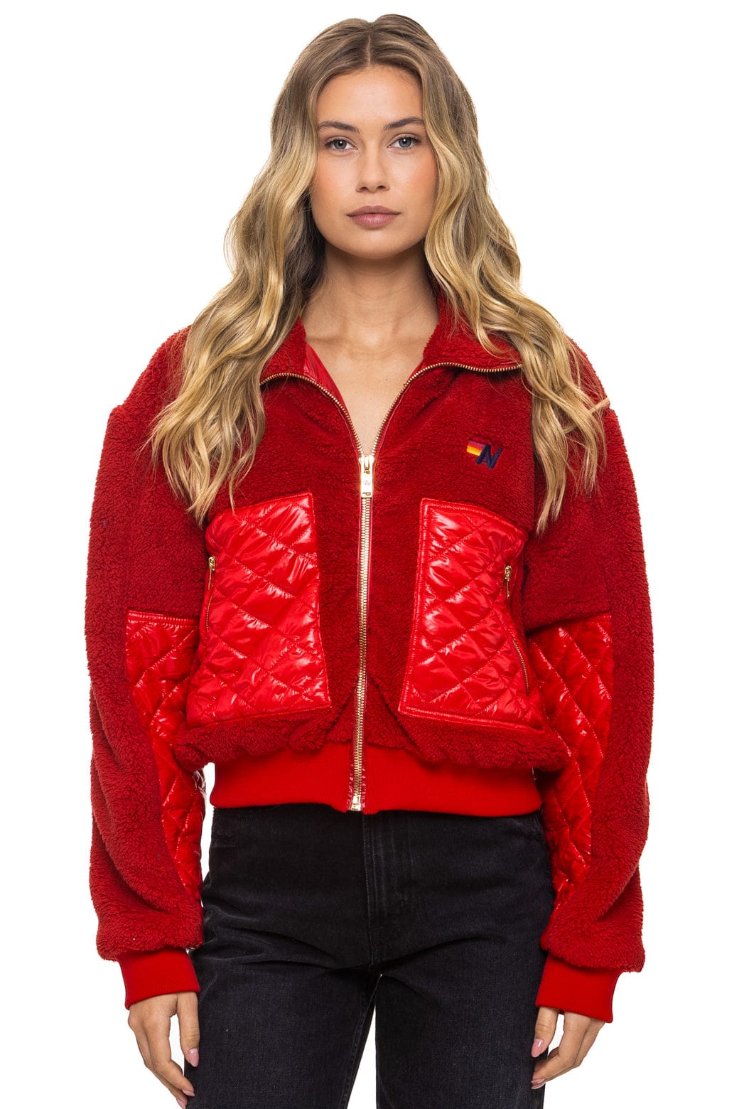 TEDDY FULL ZIP JACKET - CHERRY - Image 5