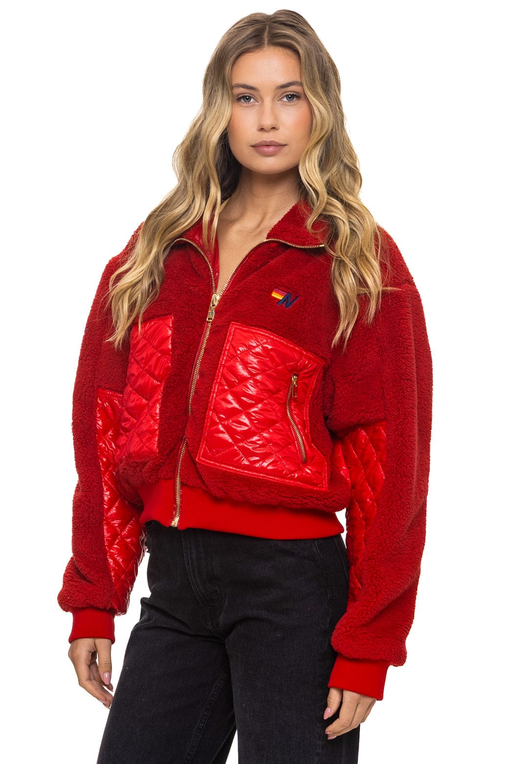 TEDDY FULL ZIP JACKET - CHERRY - Image 3