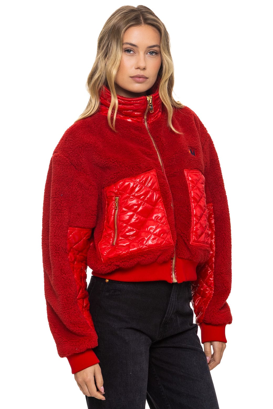 TEDDY FULL ZIP JACKET - CHERRY - Image 2