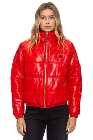 BOLT LUXE APRES PUFFER JACKET - GLOSSY CHERRY