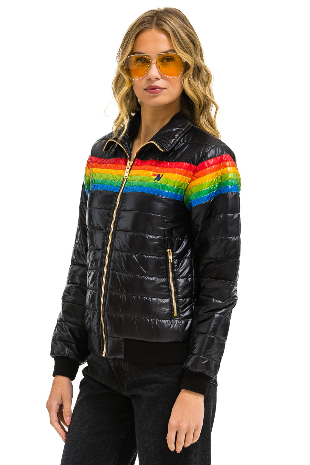 6 STRIPE JACKET - GLOSSY BLACK - Image 4