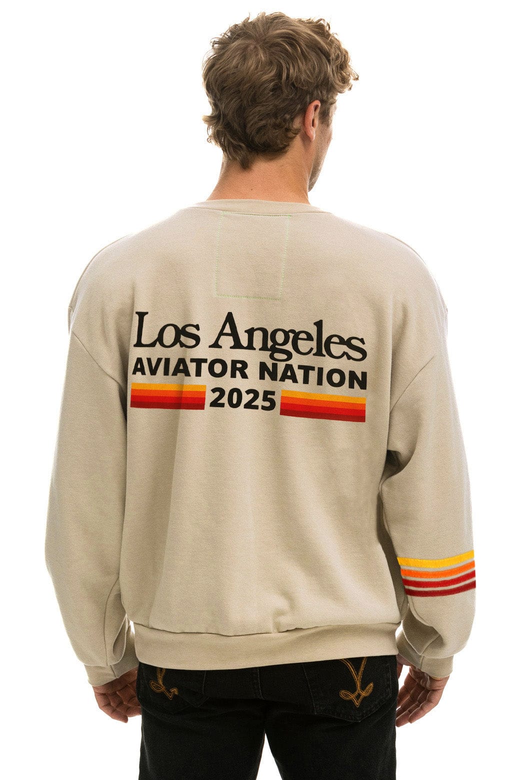 LOS ANGELES WINE & FOOD 2025 CREW SWEATSHIRT RELAXED - SAND - Image 4