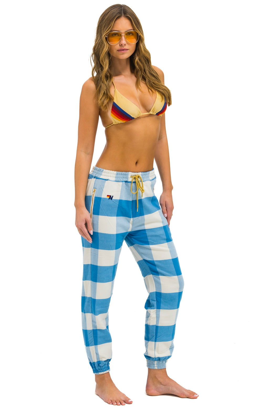 UNISEX PLAID LODGE PANT - SKY PLAID - Image 5