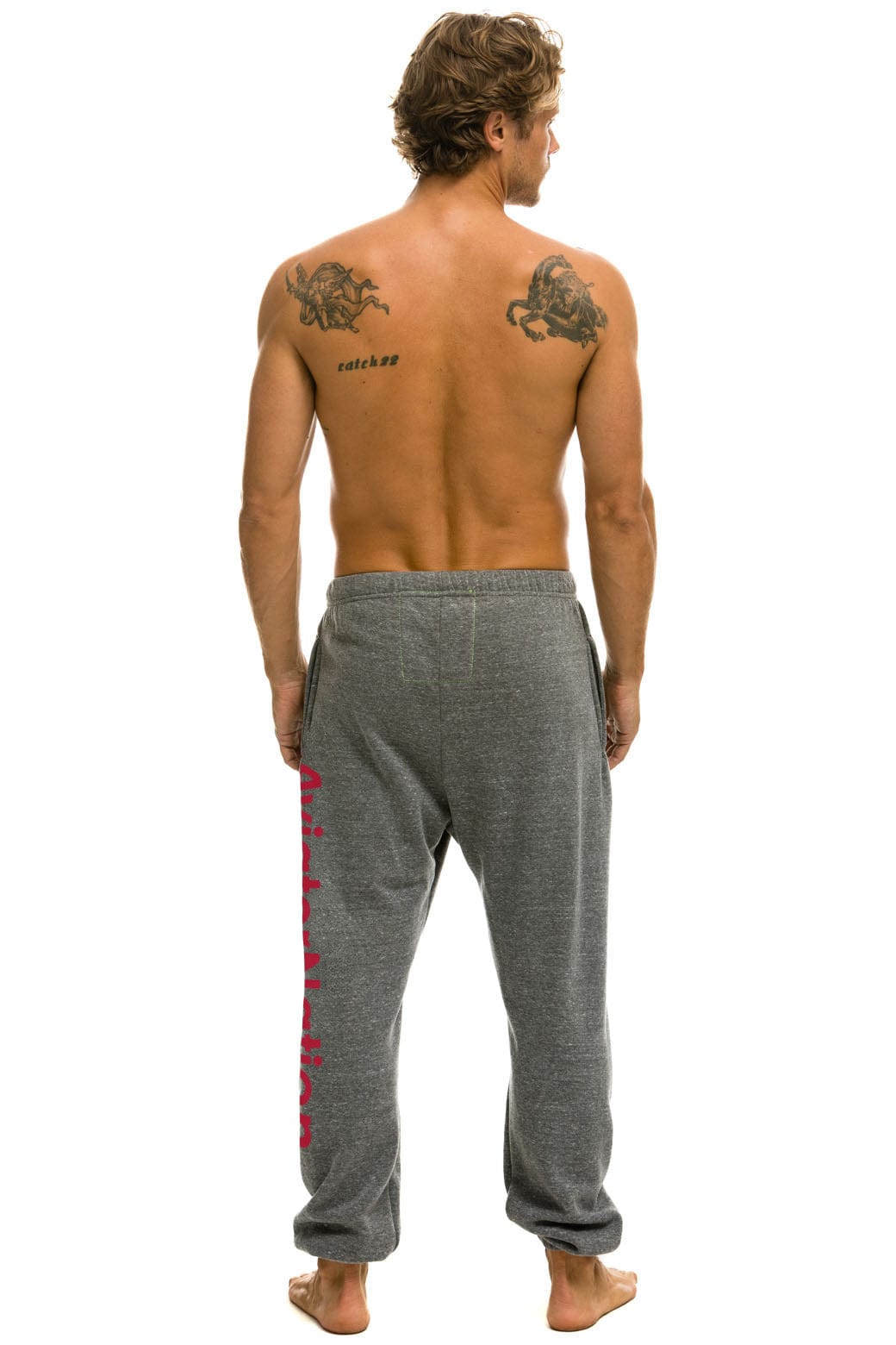 UNIVERSITY OF ALABAMA UNISEX POCKET SWEATPANTS - HEATHER GREY - Image 5