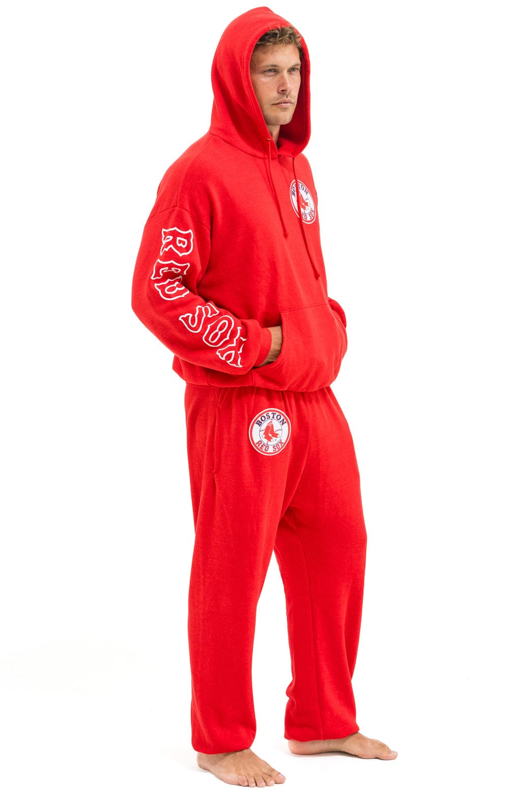 RED SOX RELAXED PULLOVER HOODIE - RED - Image 7