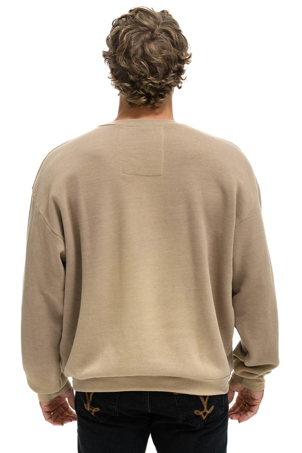 TROPICAL SURF RELAXED CREW SWEATSHIRT - FADED TAN - Image 9