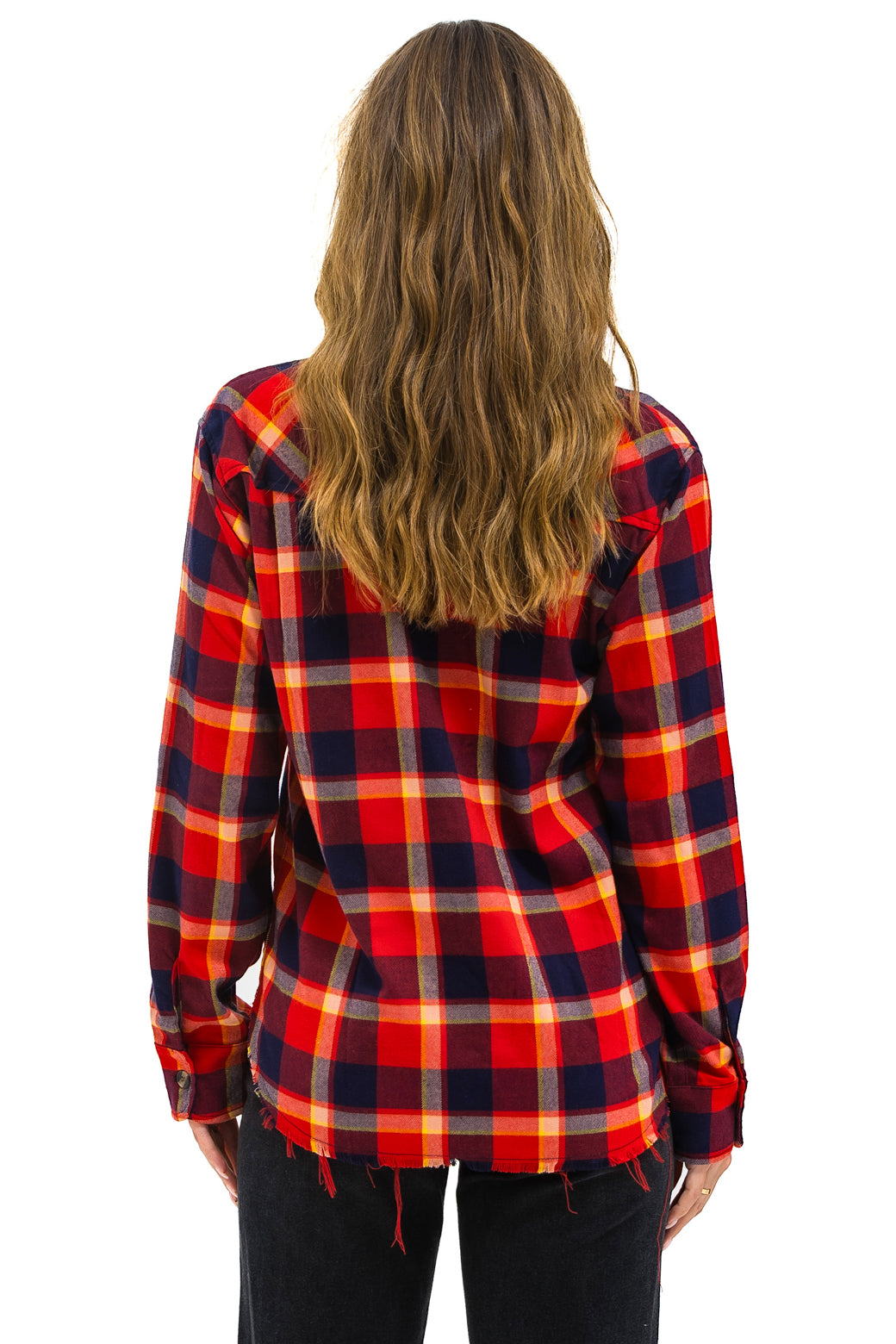 PLAID FLANNEL LIGHT WEIGHT UNISEX WESTERN SHIRT - RUGBY PLAID - Image 5