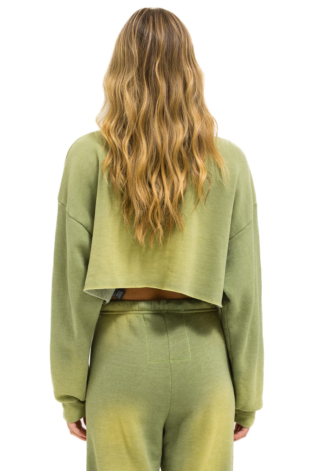 VINTAGE LOGO CROPPED CREW SWEATSHIRT RELAXED - FADED ARMY - Image 5