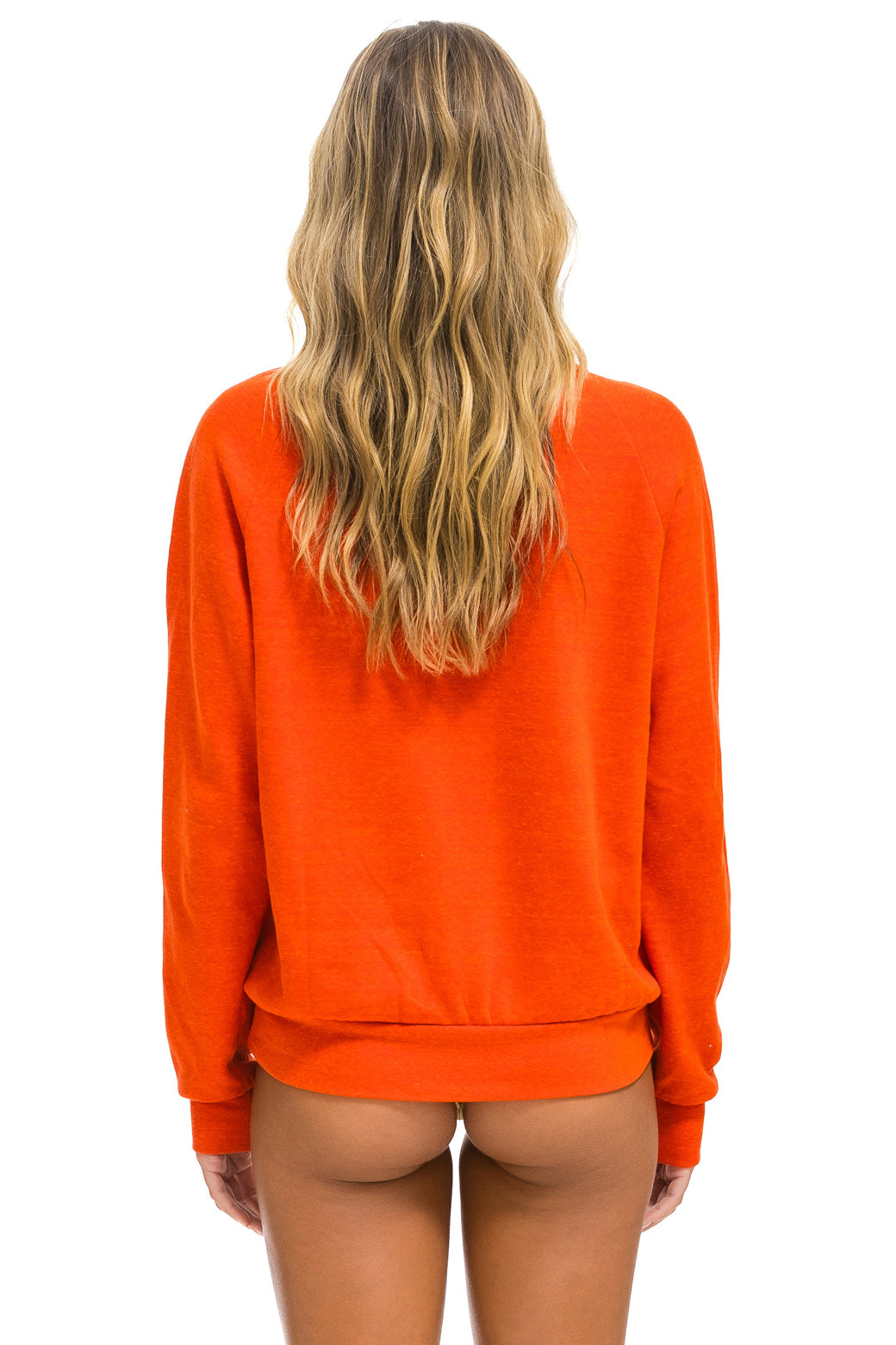 RIDE LOGO WHITE CREW SWEATSHIRT - ORANGE - Image 7