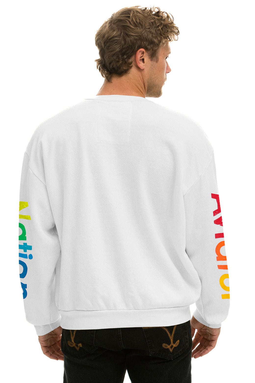 AVIATOR NATION VAIL RELAXED CREW SWEATSHIRT - WHITE - Image 4