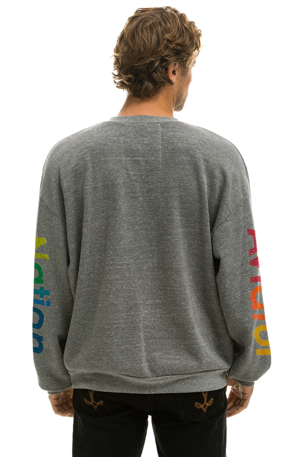 AVIATOR NATION VAIL RELAXED CREW SWEATSHIRT - HEATHER GREY - Image 4