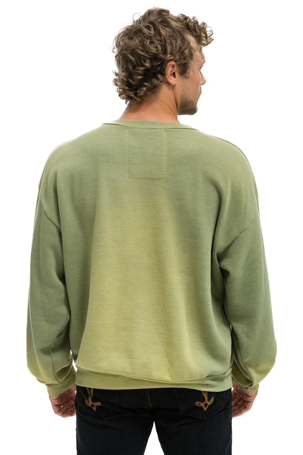 CALIFORNIA PALM PATCH RELAXED CREW SWEATSHIRT - FADED ARMY - Image 8