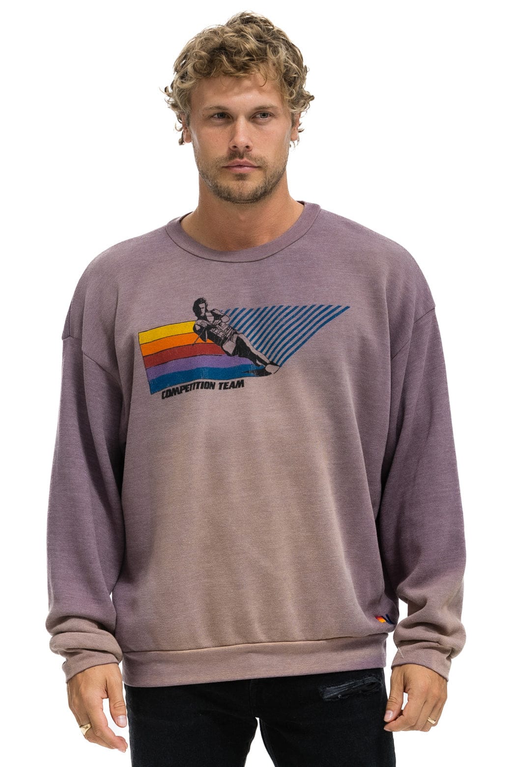 WATER SKIER RELAXED CREW SWEATSHIRT - FADED MOCHA - Image 2