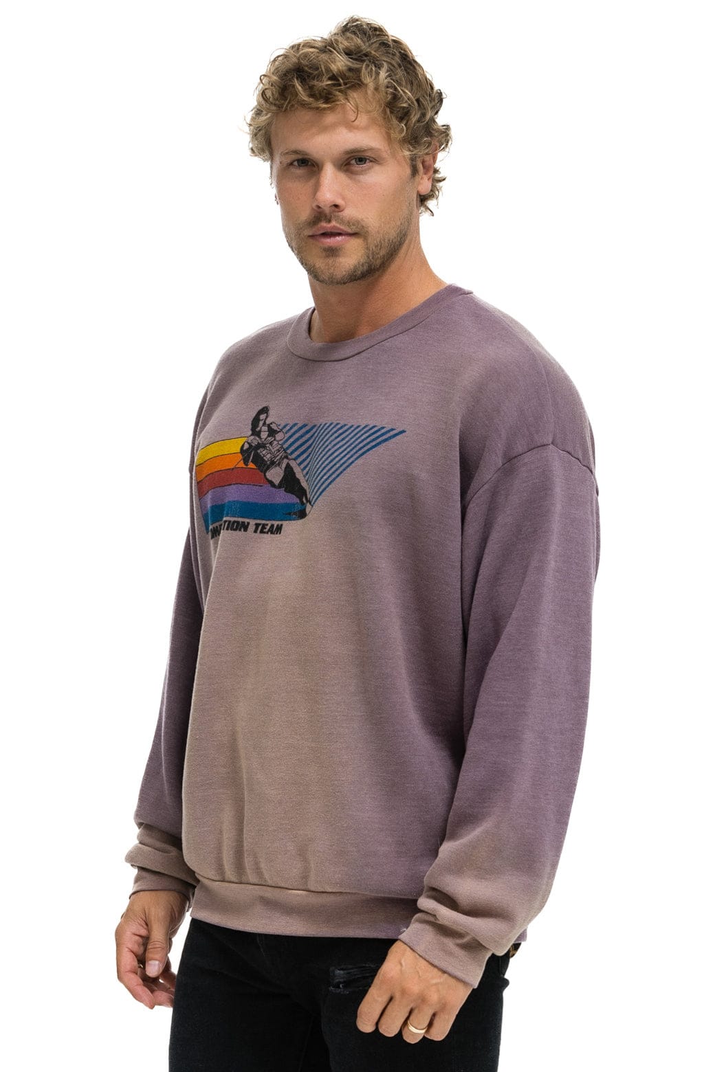 WATER SKIER RELAXED CREW SWEATSHIRT - FADED MOCHA - Image 4